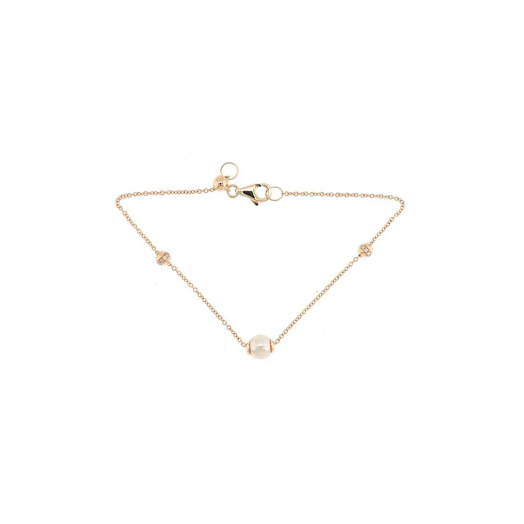 Pink pearl diamond bracelet