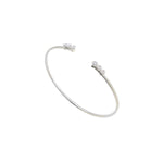 Load image into Gallery viewer, Half seeting diamond bangle