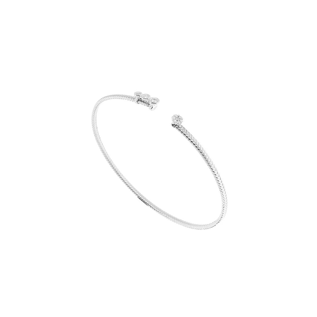 Half seeting diamond bangle