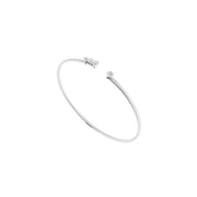 Half seeting diamond bangle
