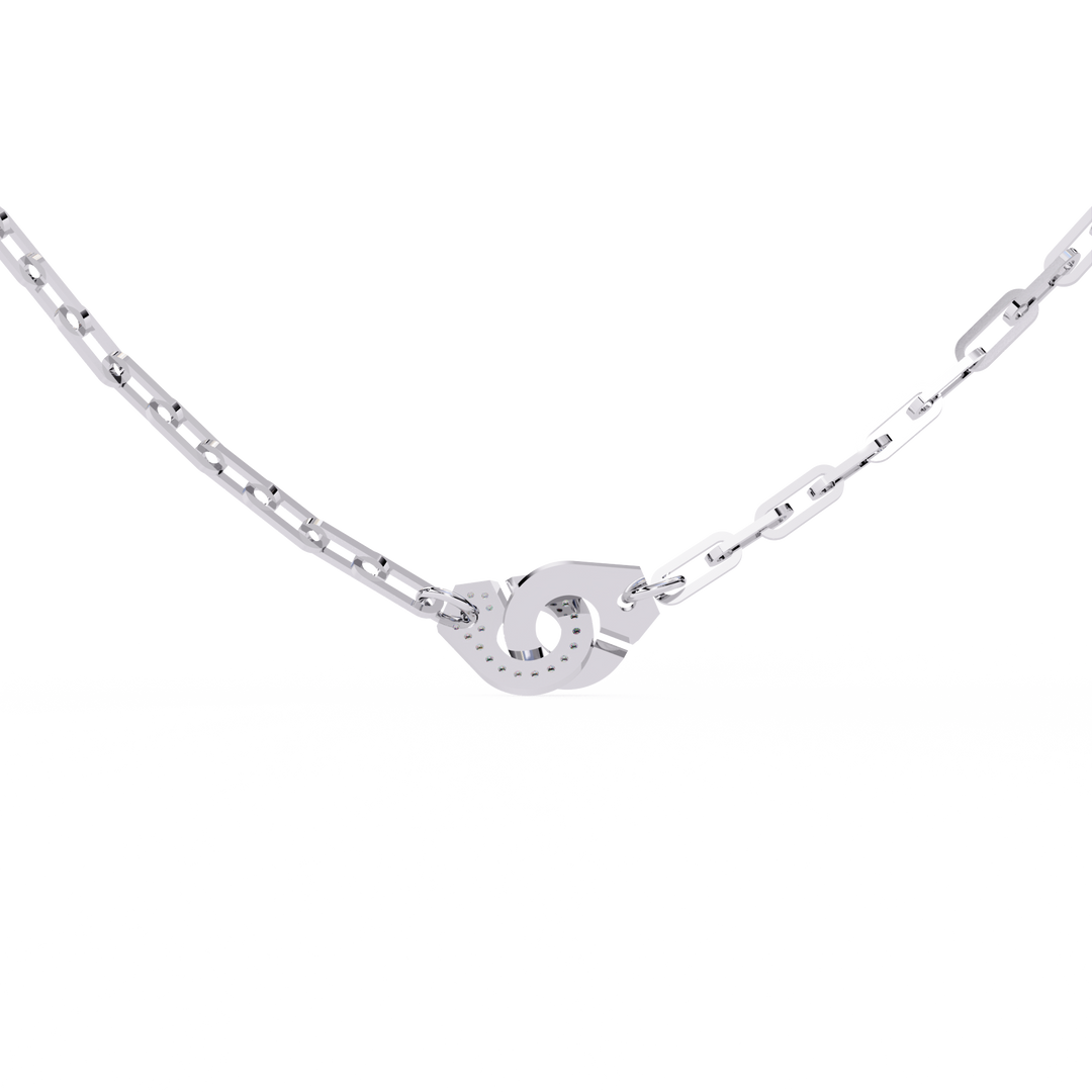 18K Gold Lab Diamond Handcuff Necklace | Modern Luxury Jewelry