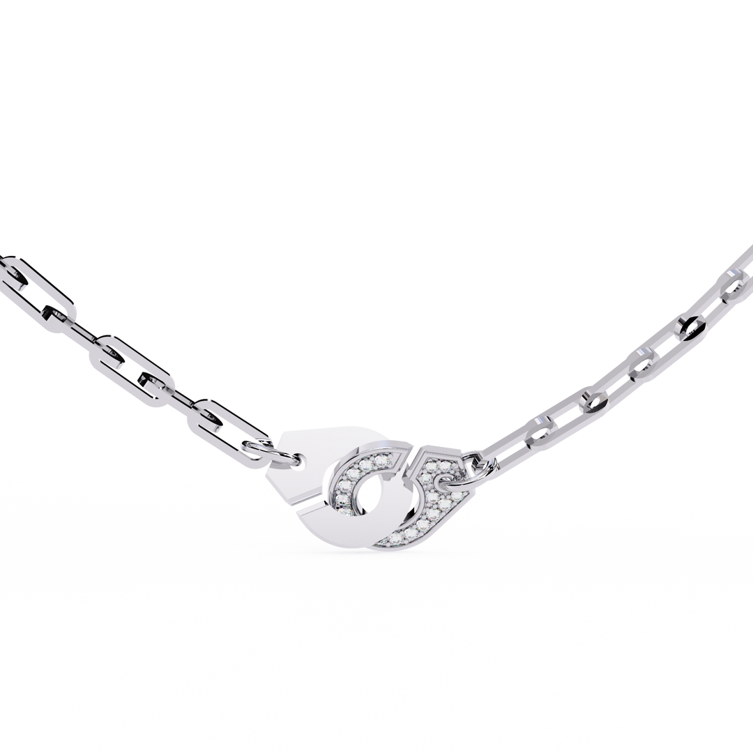 18K Gold Lab Diamond Handcuff Necklace | Modern Luxury Jewelry
