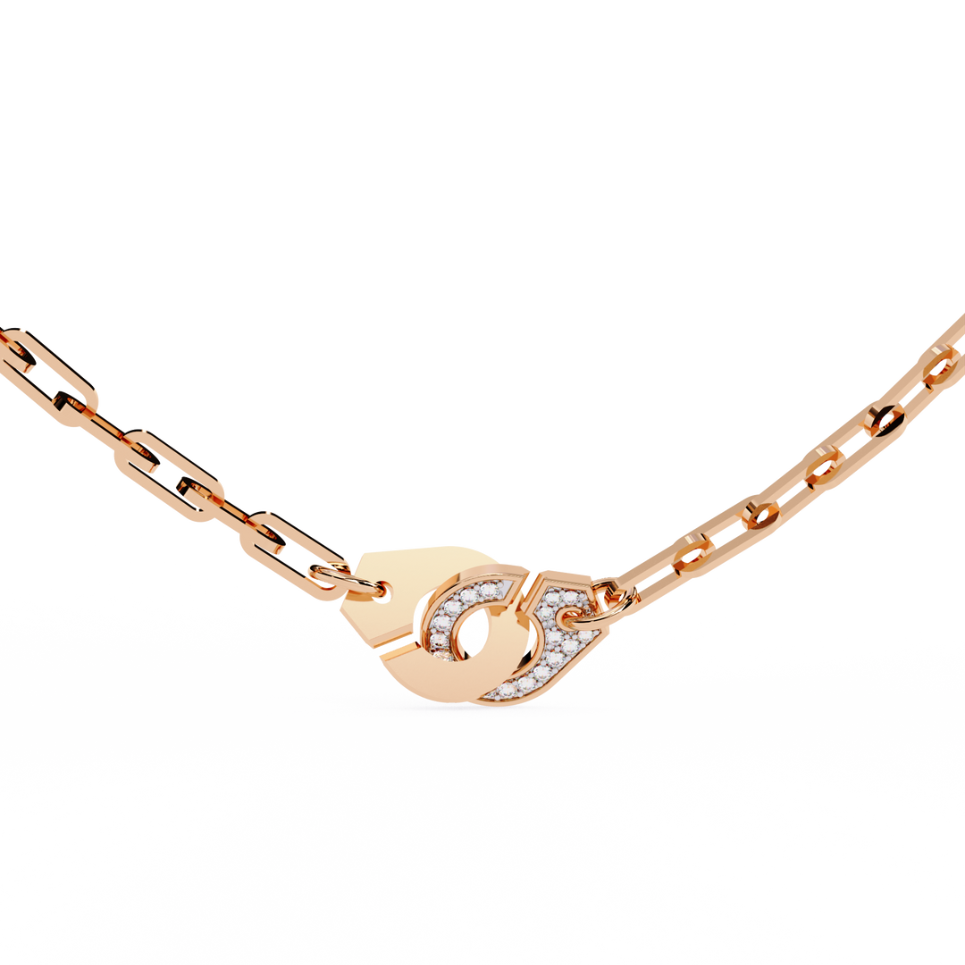 18K Gold Lab Diamond Handcuff Necklace | Modern Luxury Jewelry