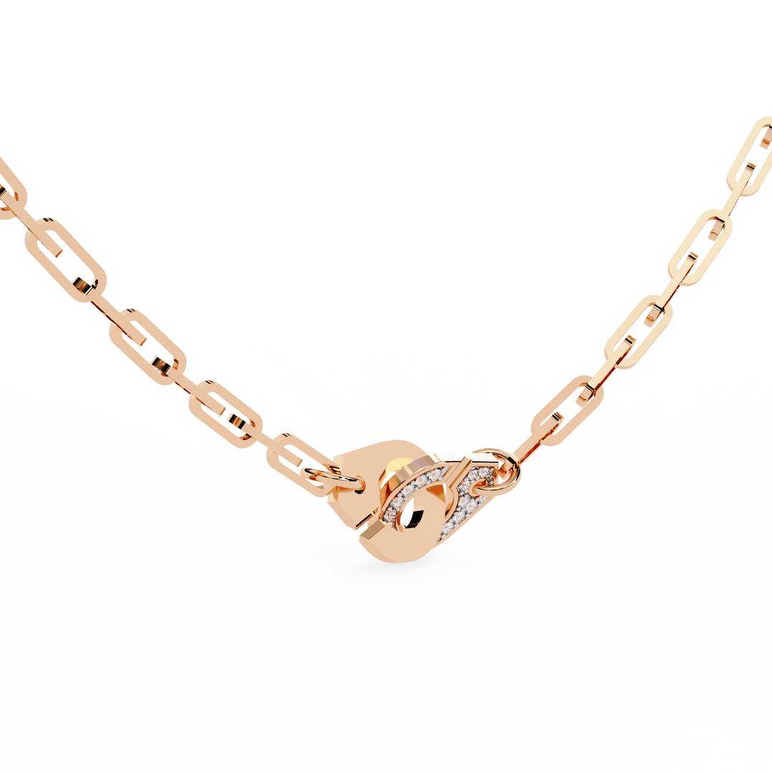 18K Gold Lab Diamond Handcuff Necklace | Modern Luxury Jewelry