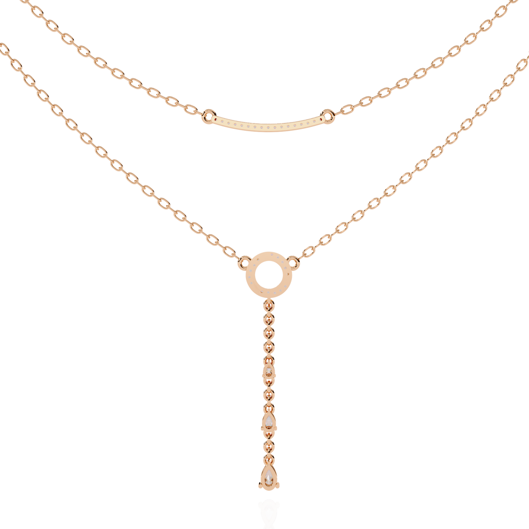 18K Gold Lab Diamond Necklace | Elegant Fine Jewelry
