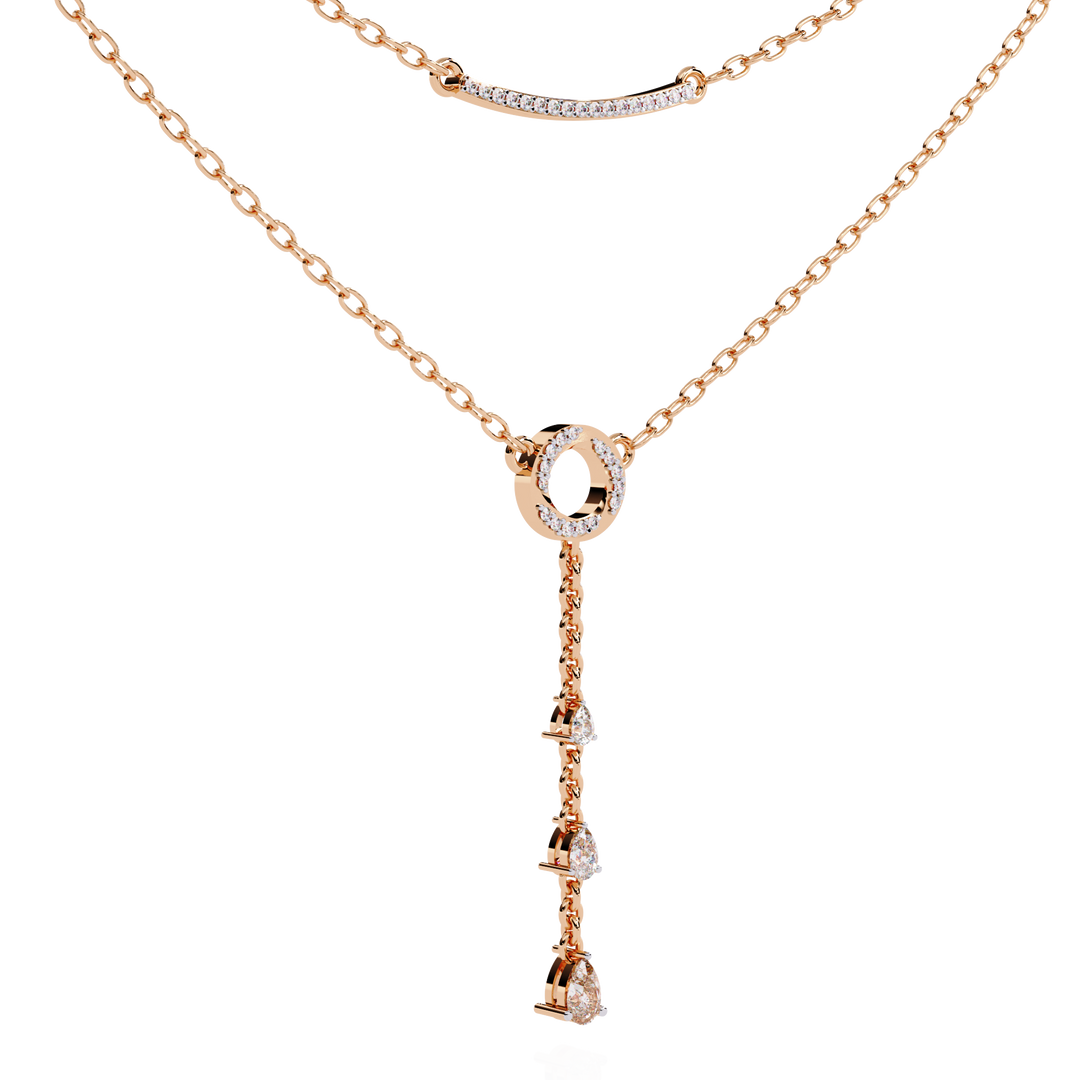 18K Gold Lab Diamond Necklace | Elegant Fine Jewelry