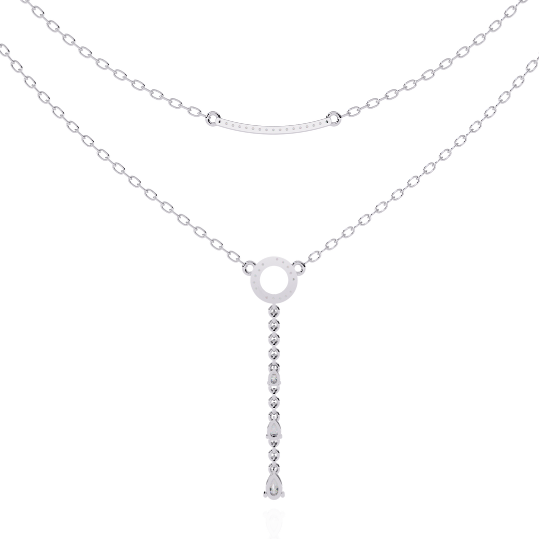 18K Gold Lab Diamond Necklace | Elegant Fine Jewelry