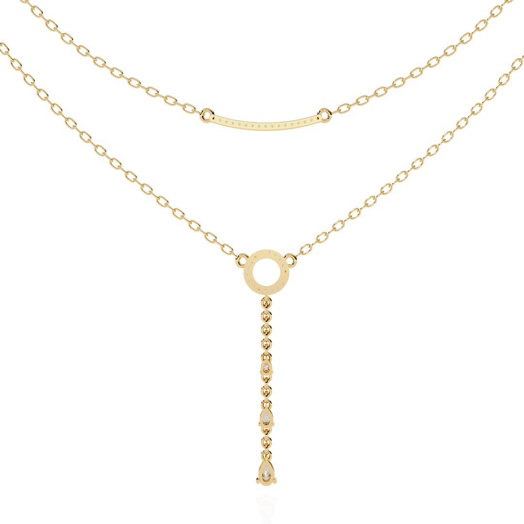 18K Gold Lab Diamond Necklace | Elegant Fine Jewelry