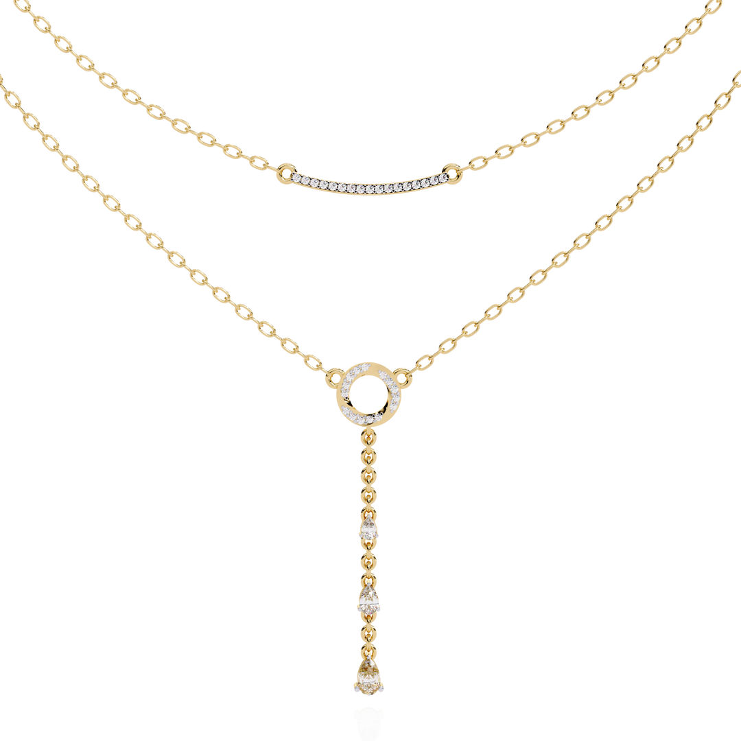 18K Gold Lab Diamond Necklace | Elegant Fine Jewelry