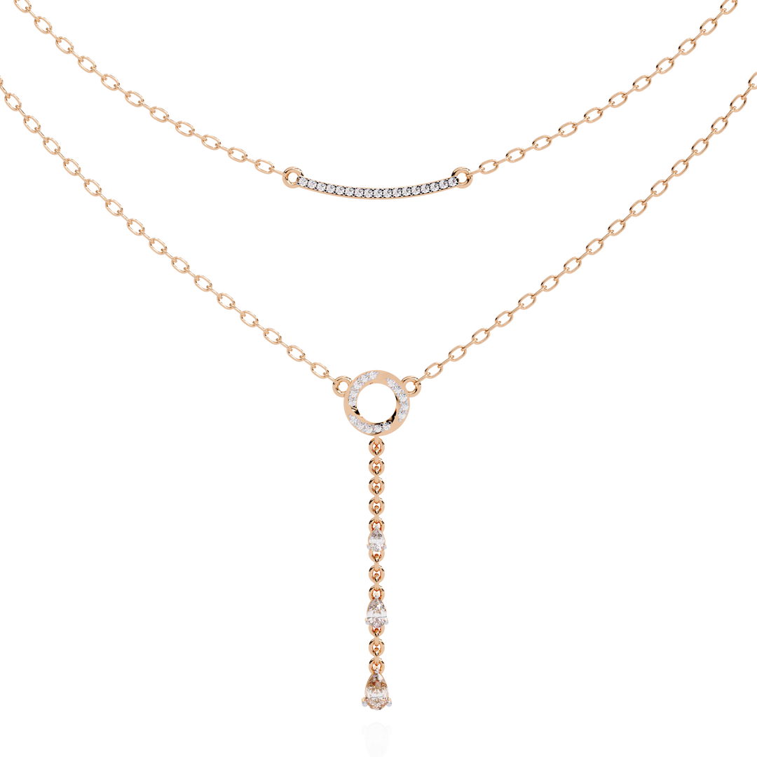 18K Gold Lab Diamond Necklace | Elegant Fine Jewelry