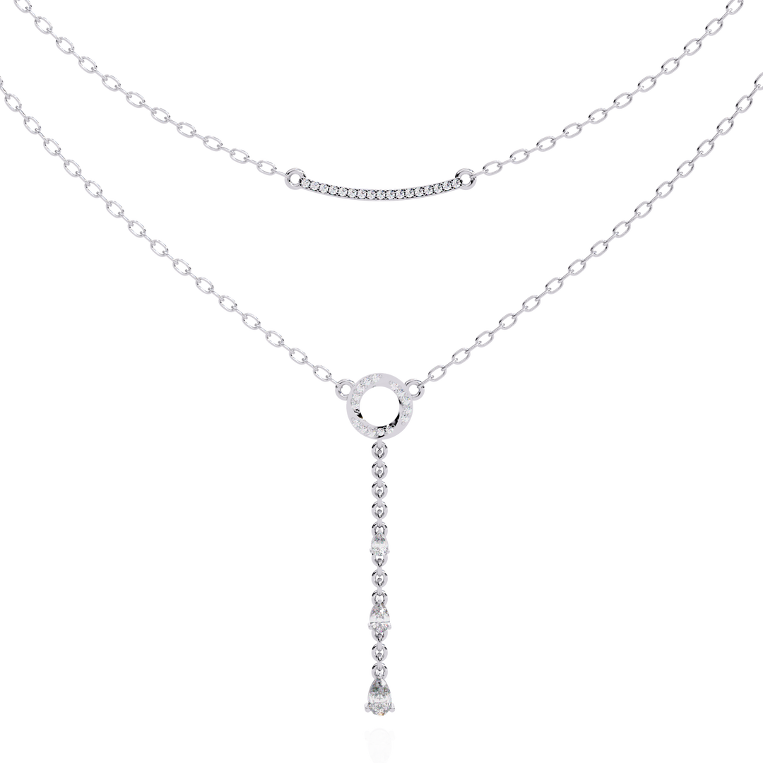 18K Gold Lab Diamond Necklace | Elegant Fine Jewelry