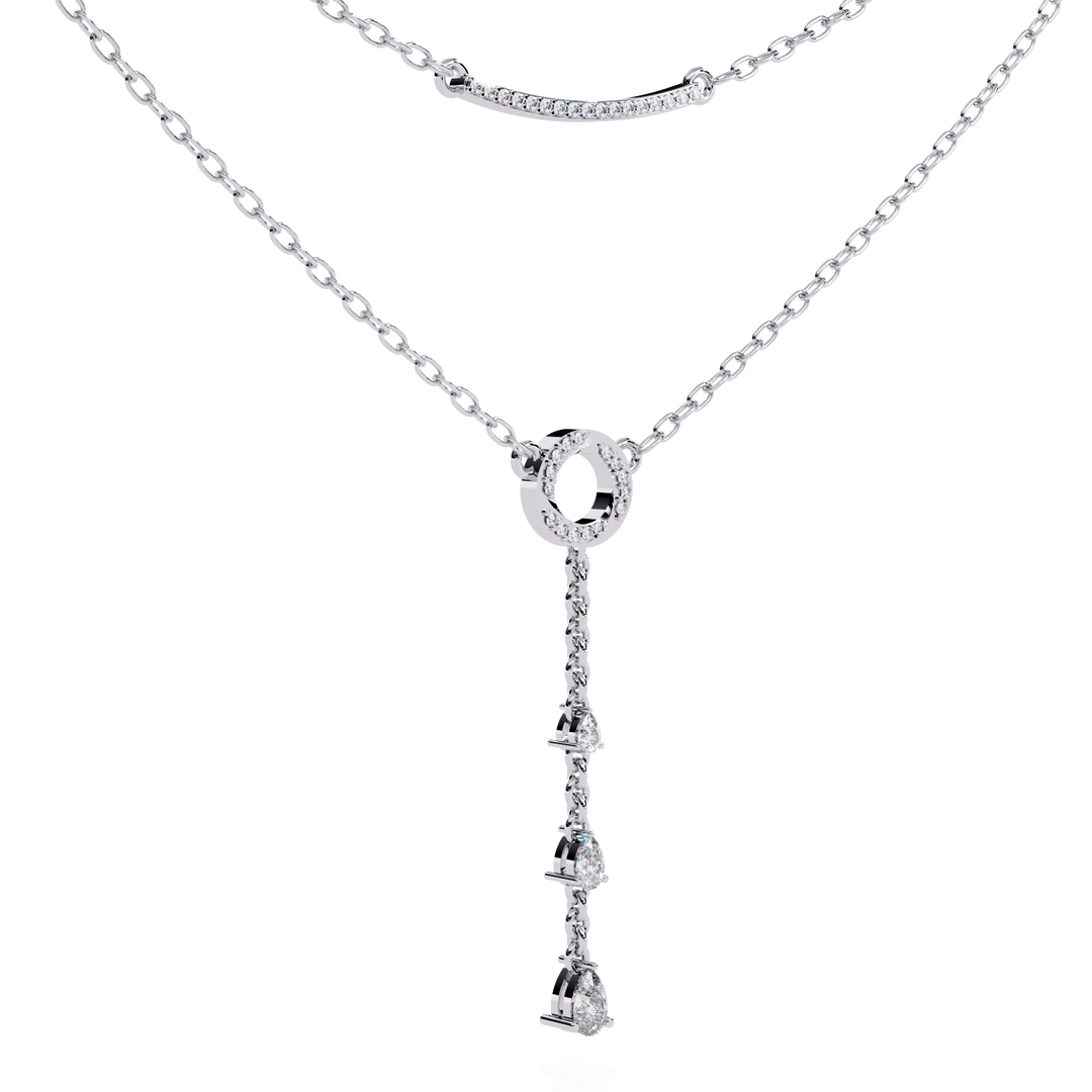18K Gold Lab Diamond Necklace | Elegant Fine Jewelry