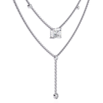 Load image into Gallery viewer, 18K Gold Lab Diamond Radiant Cut Y Necklace | Luxury Fine Jewelry