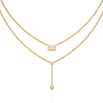 Load image into Gallery viewer, 18K Gold Lab Diamond Radiant Cut Y Necklace | Luxury Fine Jewelry