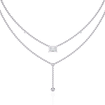 Load image into Gallery viewer, 18K Gold Lab Diamond Radiant Cut Y Necklace | Luxury Fine Jewelry