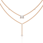 Load image into Gallery viewer, 18K Gold Lab Diamond Radiant Cut Y Necklace | Luxury Fine Jewelry