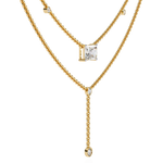 Load image into Gallery viewer, 18K Gold Lab Diamond Radiant Cut Y Necklace | Luxury Fine Jewelry