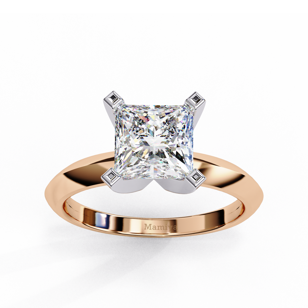 Princess Excellent Cut Diamond Engagement Ring