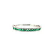 Emeralds diamond bangle