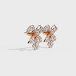 Load and play video in Gallery viewer, Mamiya Diamonds – Eternal Knot Lab Diamond Earrings with 18K Gold