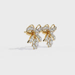 Load and play video in Gallery viewer, Mamiya Diamonds – Eternal Knot Lab Diamond Earrings with 18K Gold