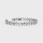 Load and play video in Gallery viewer, Blooming Marquise &amp; Round Lab Diamond Bracelet — 6.50ct Total, D–F Color, VVS–VS Clarity, 18K Gold