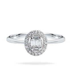 Round & Baguette Cut Diamond Ring Round & Baguette Cut Diamond Ring