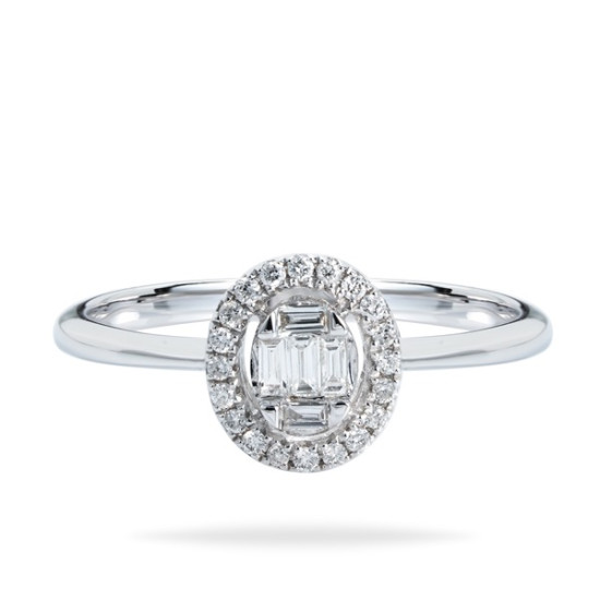 Round & Baguette Cut Diamond Ring