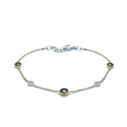 18k Enamel Diamond Bracelet 