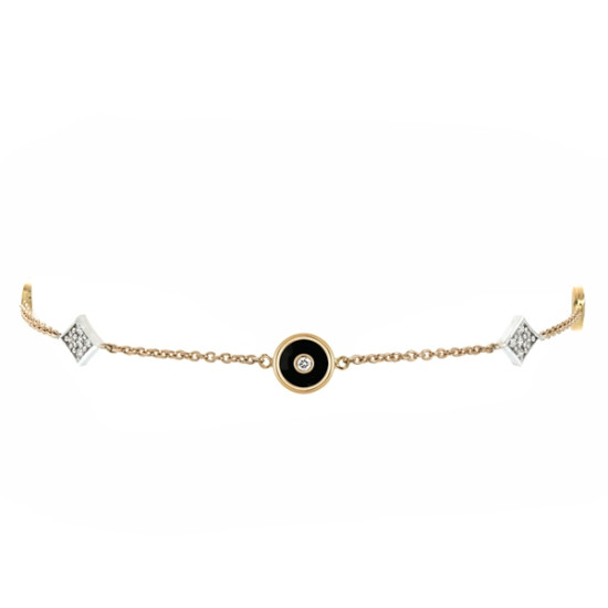 18k Enamel Diamond Bracelet 