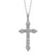 Elegant unique cross diamond necklace