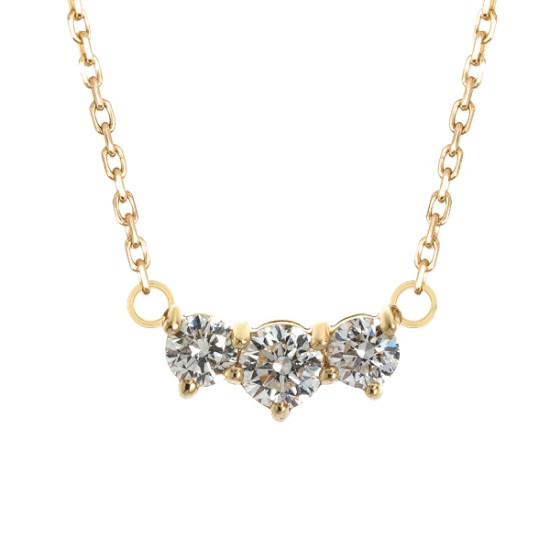 Three stone diamond necklace