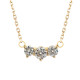 Three stone diamond necklace