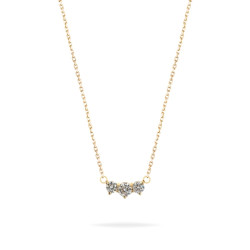 Three stone diamond necklace