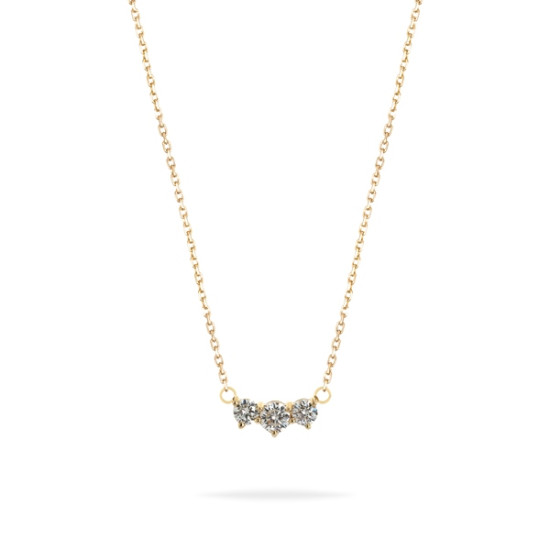 Three stone diamond necklace