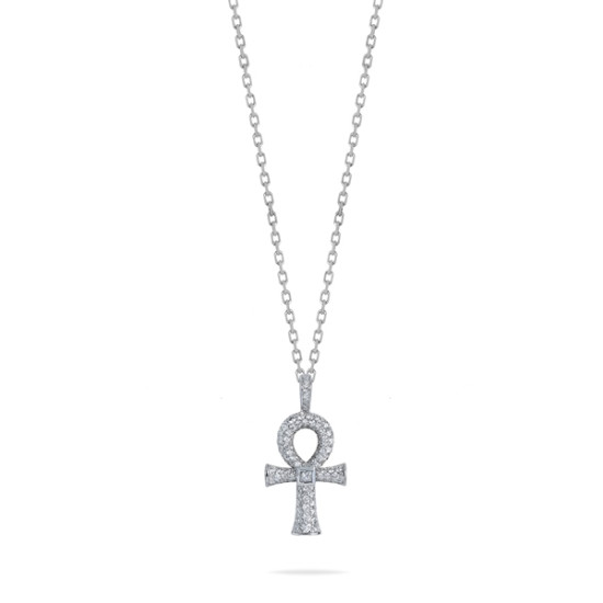 Diamond Ankh Egyptian Cross Pendant