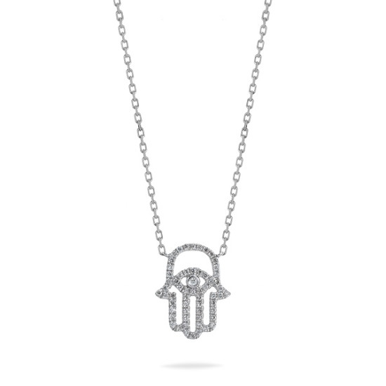 Diamond Hamsa Necklace