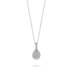 Pear Shape Cluster Diamond Pendant 