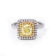 Cushion Fancy Yellow Diamond Ring