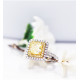 Cushion Fancy Yellow Diamond Ring