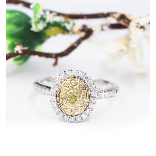 Oval Fancy Yellow Diamond Ring