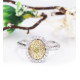 Oval Fancy Yellow Diamond Ring