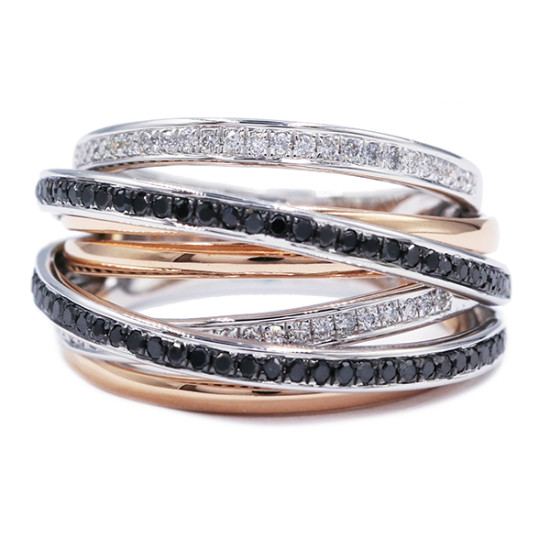 Black Diamonds Criss Cross Ring Black Diamonds Criss Cross Ring