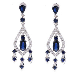 Dangling Sapphire Earrings Dangling Sapphire Earrings