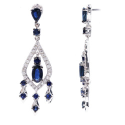 Dangling Sapphire Earrings Dangling Sapphire Earrings