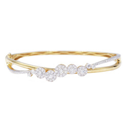 Five Cluster Diamond Bangle Five Cluster Diamond Bangle