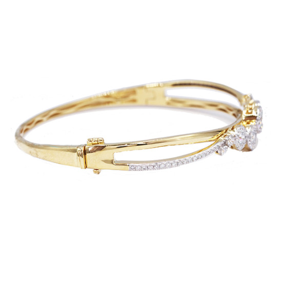 Five Cluster Diamond Bangle