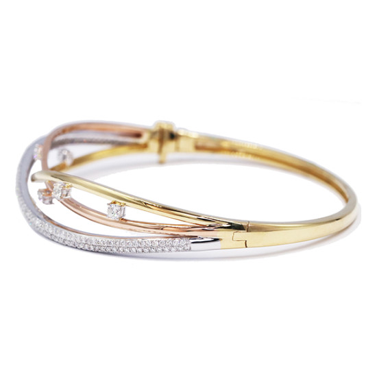 Twisted Double line Bangle