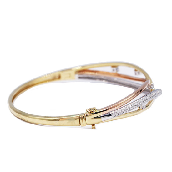 Twisted Double line Bangle