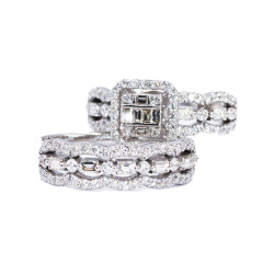 White Gold Twin Rings White Gold Twin Rings